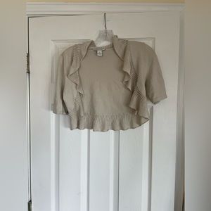 White House Black Market Tan Shrug Sz S